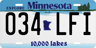 MN license plate 034LFI