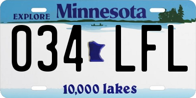 MN license plate 034LFL