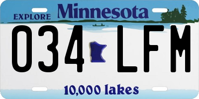 MN license plate 034LFM
