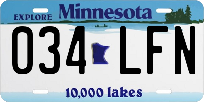 MN license plate 034LFN