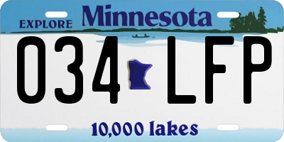 MN license plate 034LFP