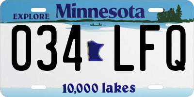 MN license plate 034LFQ
