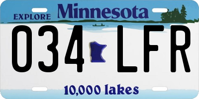 MN license plate 034LFR