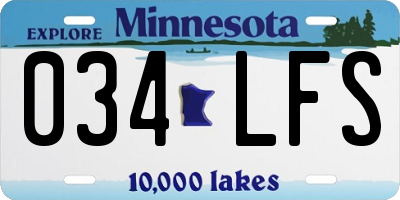 MN license plate 034LFS