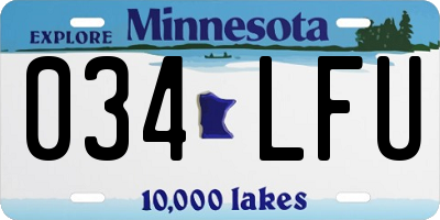 MN license plate 034LFU