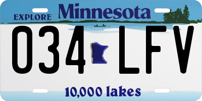 MN license plate 034LFV