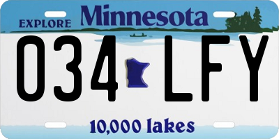 MN license plate 034LFY