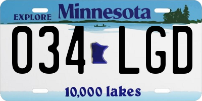 MN license plate 034LGD