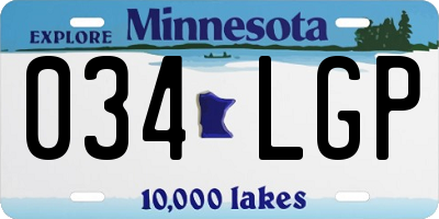 MN license plate 034LGP