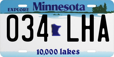 MN license plate 034LHA