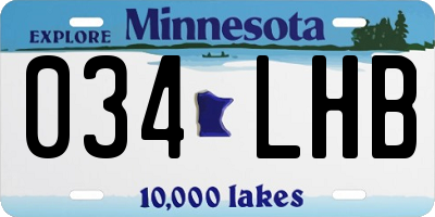 MN license plate 034LHB