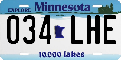 MN license plate 034LHE