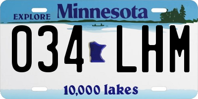 MN license plate 034LHM