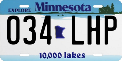 MN license plate 034LHP