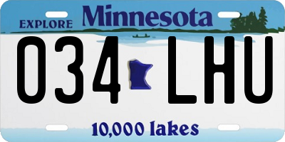 MN license plate 034LHU
