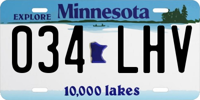 MN license plate 034LHV
