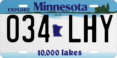 MN license plate 034LHY