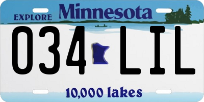 MN license plate 034LIL
