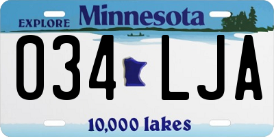 MN license plate 034LJA