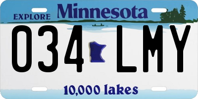 MN license plate 034LMY