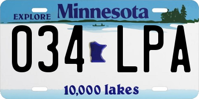 MN license plate 034LPA