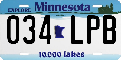 MN license plate 034LPB