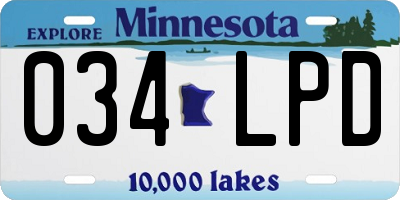 MN license plate 034LPD