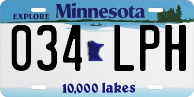 MN license plate 034LPH