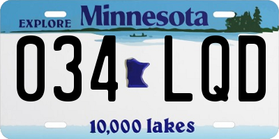 MN license plate 034LQD