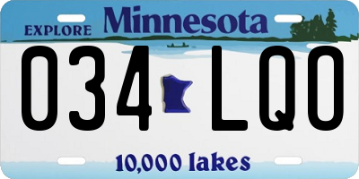 MN license plate 034LQO