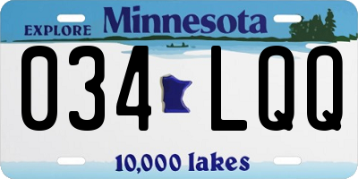 MN license plate 034LQQ