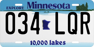 MN license plate 034LQR
