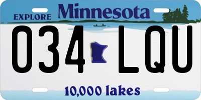 MN license plate 034LQU