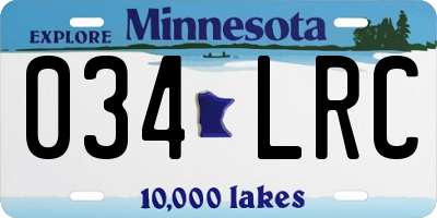 MN license plate 034LRC
