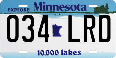 MN license plate 034LRD