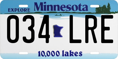MN license plate 034LRE