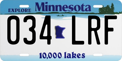 MN license plate 034LRF
