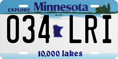 MN license plate 034LRI