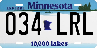 MN license plate 034LRL
