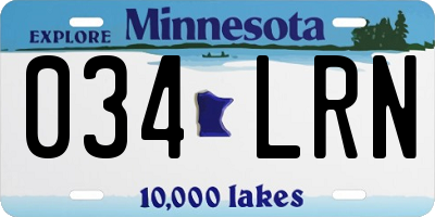 MN license plate 034LRN