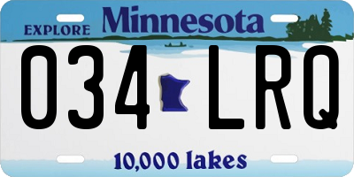MN license plate 034LRQ