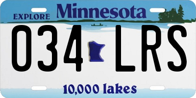 MN license plate 034LRS