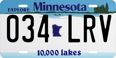 MN license plate 034LRV