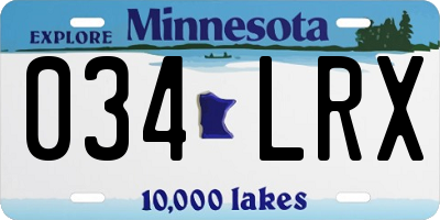 MN license plate 034LRX
