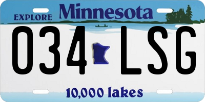 MN license plate 034LSG