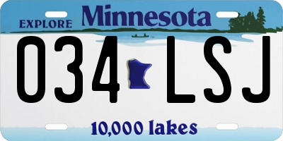 MN license plate 034LSJ