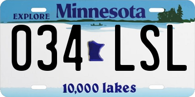 MN license plate 034LSL