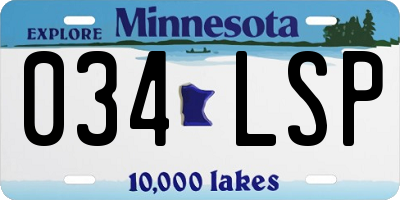 MN license plate 034LSP