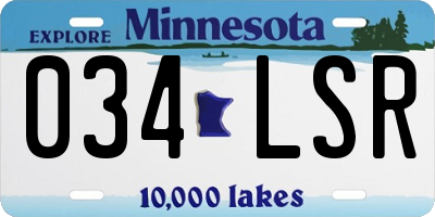 MN license plate 034LSR
