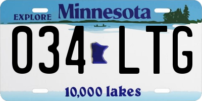 MN license plate 034LTG